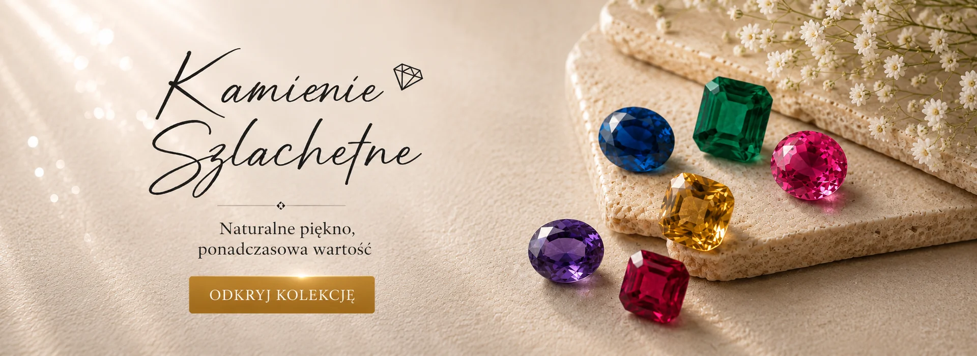 banner z kamieniami szlachetnymi